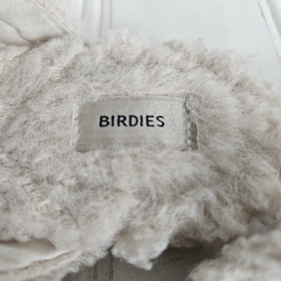 Birdies Mules Womens Size 7.5 The Lark Ivory Sherpa Slide Social Slipper Shoes - Picture 11 of 14